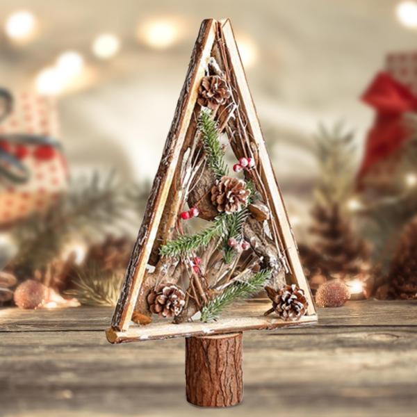 クリスマスツリーデコレーション DIY クラフト ホームデコレーション ギフト ミニチュア クリスマスツリー L