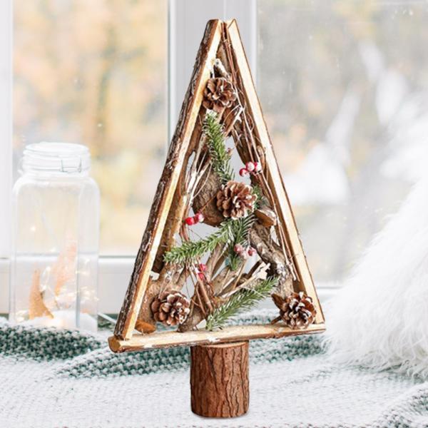 クリスマスツリーデコレーション DIY クラフト ホームデコレーション ギフト ミニチュア クリスマスツリー L