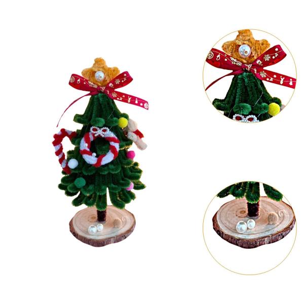 DIY クリスマスツリー 手作りキット クリスマスプレゼント ショーケース 寝室 卓上 ドーナツ型ツリー