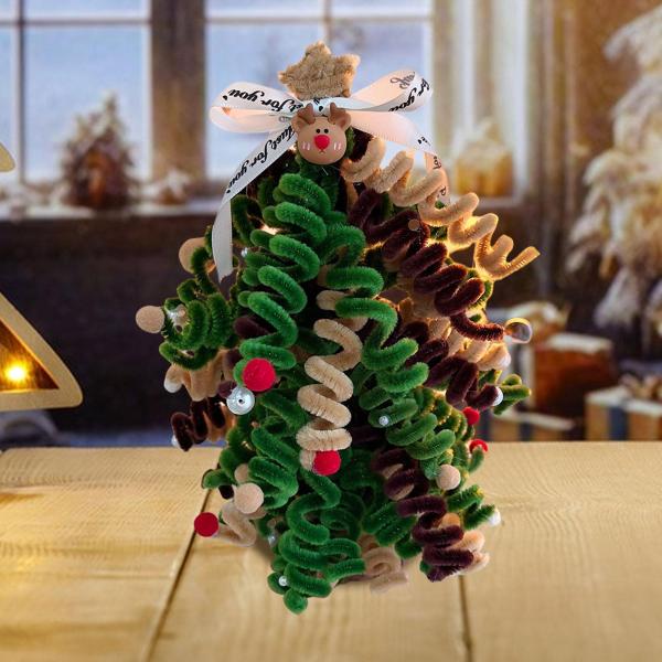 DIY クリスマスツリー 手作りキット クリスマスプレゼント ショーケース 寝室 卓上 スパイラルツリー