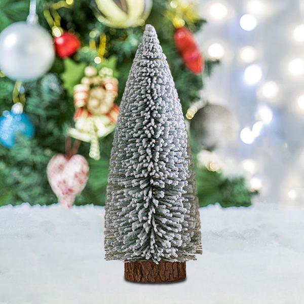 デスクトップ人工クリスマスツリー 卓上クリスマスツリー ファームハウスクリスマス用 10x26 cm