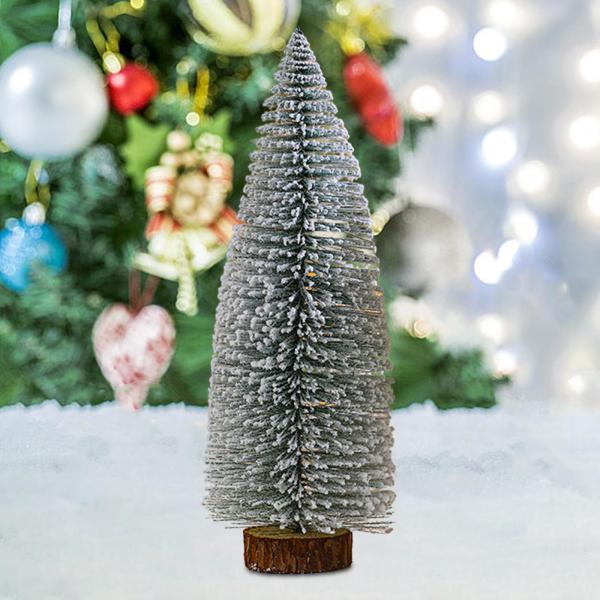 デスクトップ人工クリスマスツリー 卓上クリスマスツリー ファームハウスクリスマス用 11x32 cm