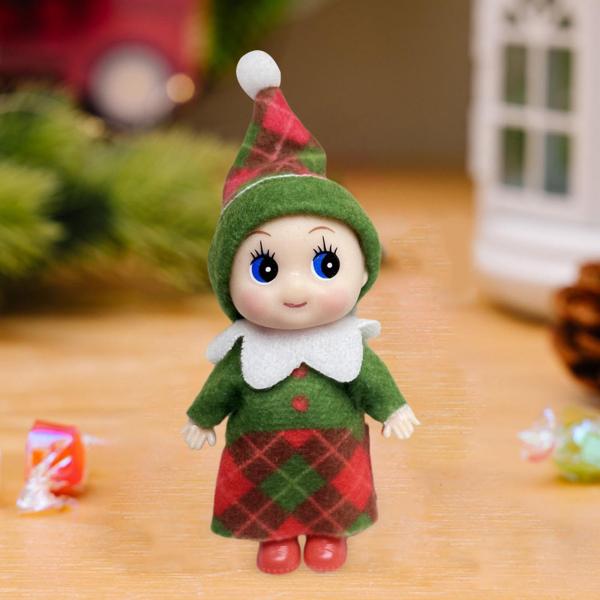 エルフ クリスマス ドール ノベルティ クリスマス エルフ デコレーション 屋内窓パーティー スタイル C