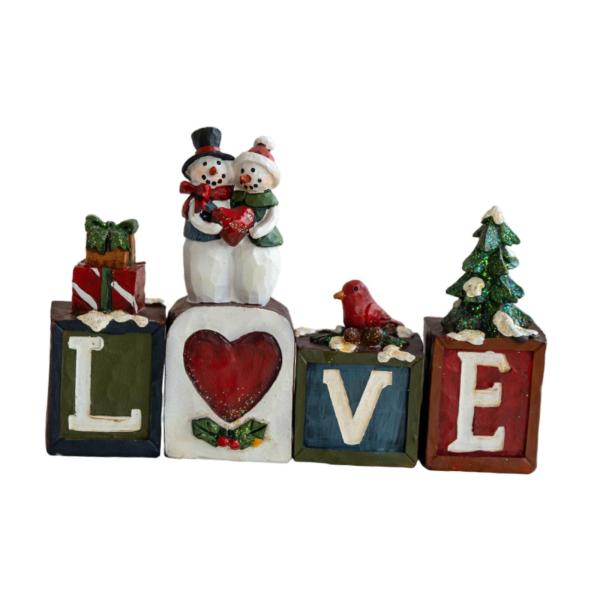 クリスマスの彫像 愛らしい工芸品 卓上飾り 自宅の棚 リビングルーム用 LOVE