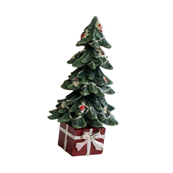 クリスマスの彫像 愛らしい工芸品 卓上飾り 家庭用棚 リビングルーム クリスマスツリー A