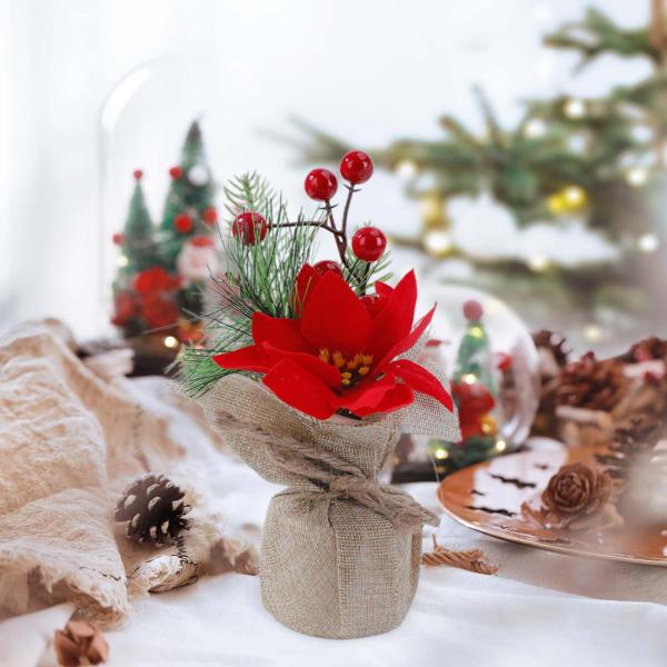卓上人工クリスマスツリー クリスマスオーナメント バー フェスティバル パーティー フラワー