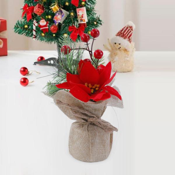 卓上人工クリスマスツリー クリスマスオーナメント バー フェスティバル パーティー フラワー