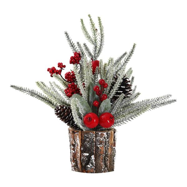 卓上クリスマスツリー 人工ミニクリスマスツリー バー パーティー 寝室 リンゴ
