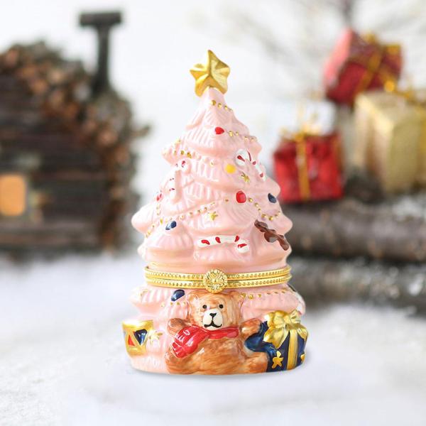 クリスマスツリー ジュエリーボックス クリスマスデコレーション 寝室 暖炉 リビングルーム ピンク