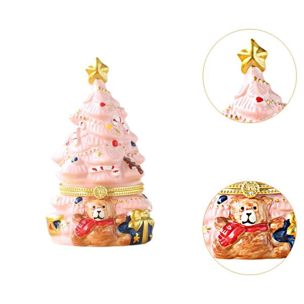 クリスマスツリー ジュエリーボックス クリスマスデコレーション 寝室 暖炉 リビングルーム ピンク