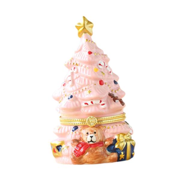 クリスマスツリー ジュエリーボックス クリスマスデコレーション 寝室 暖炉 リビングルーム ピンク