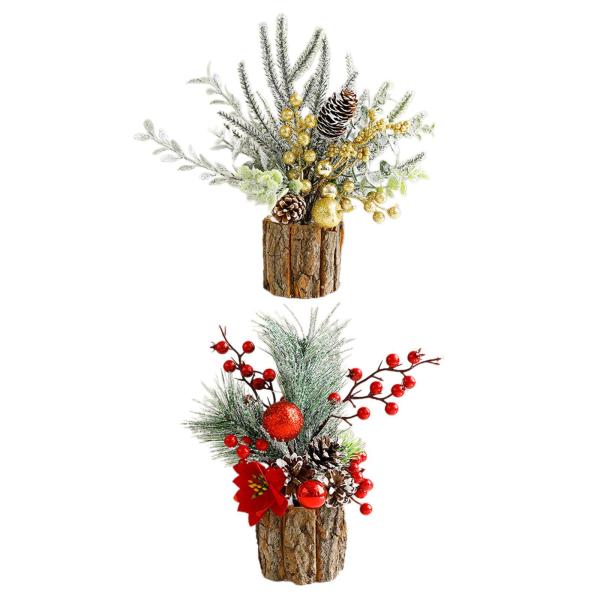 卓上人工クリスマスツリー ミニクリスマスツリー テーブル 寝室 バー用 ゴールド