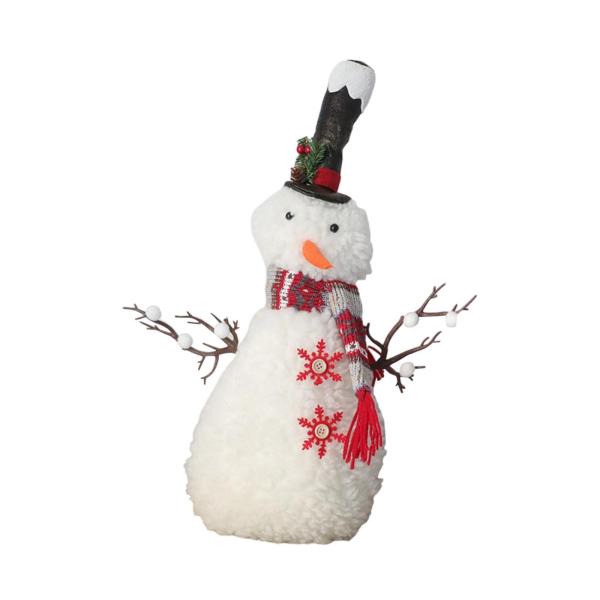 クリスマス 雪だるま 人形 飾り ホリデー ウィンドウ ディスプレイ リビングルーム 棚用 大きな黒い帽子
