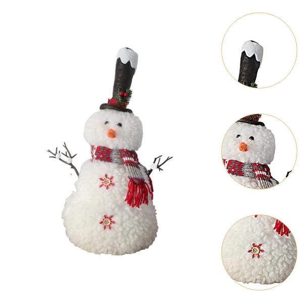 クリスマス 雪だるま 人形 飾り ホリデー ウィンドウ ディスプレイ リビングルーム 棚用 ミディアム ブラック ハット