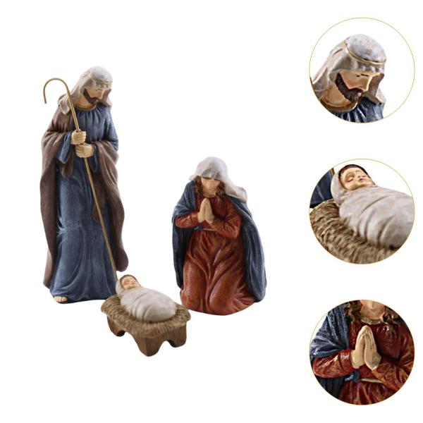 クリスマスのキリスト降誕の置物 デスクトップ寝室キャビネット用の