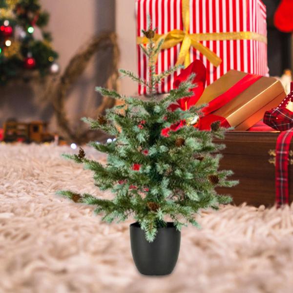 ミニクリスマスツリー パーティー小道具 デスクデコレーション バルコニー 本棚 マントルピース 60cm