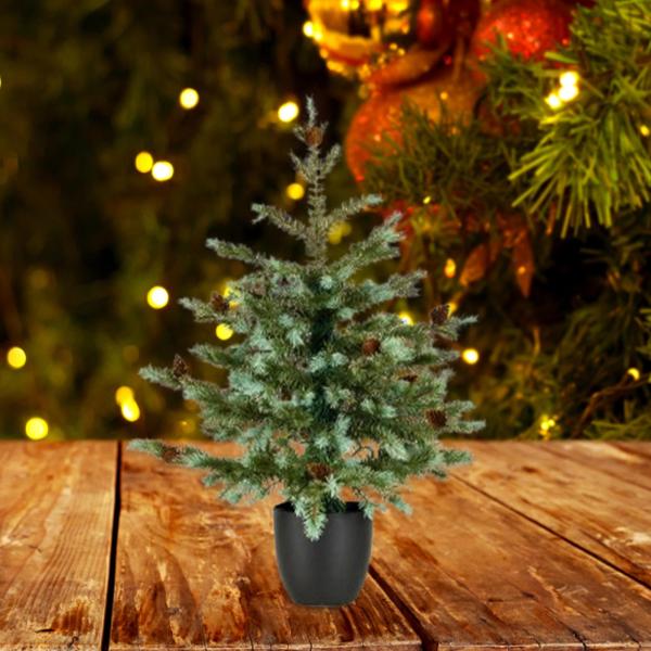 ミニクリスマスツリー パーティー小道具 デスクデコレーション バルコニー 本棚 マントルピース 60cm