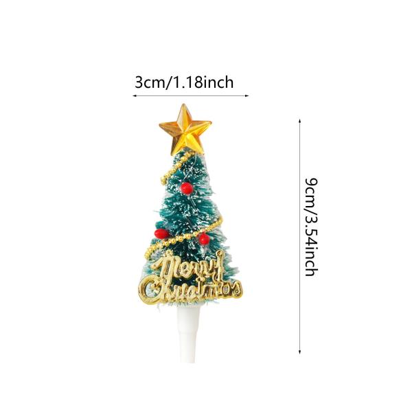 クリスマスカップケーキトッパー デザート用 クリスマスホリデーカップケーキトッパー クリスマスツリー用 10個