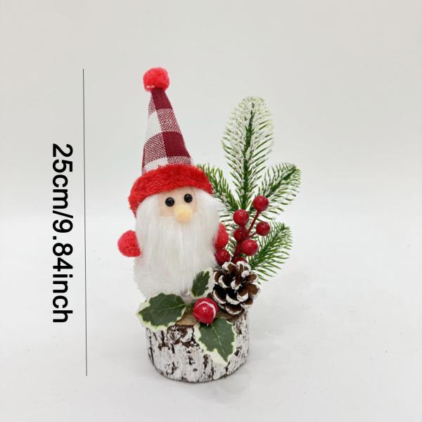 ミニ人工クリスマスツリー人形像装飾品家庭用屋内キッチンスタイルB