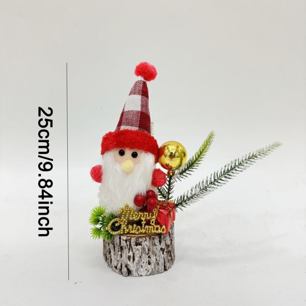 ミニ人工クリスマスツリー人形像装飾品家庭用屋内キッチンスタイルD