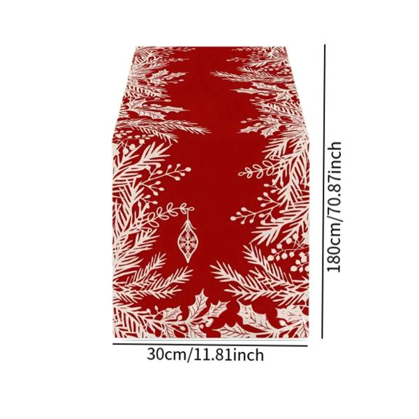 長方形テーブルクロス フェスティバル 季節 冬 キャビネット クリスマス テーブルランナー 葉