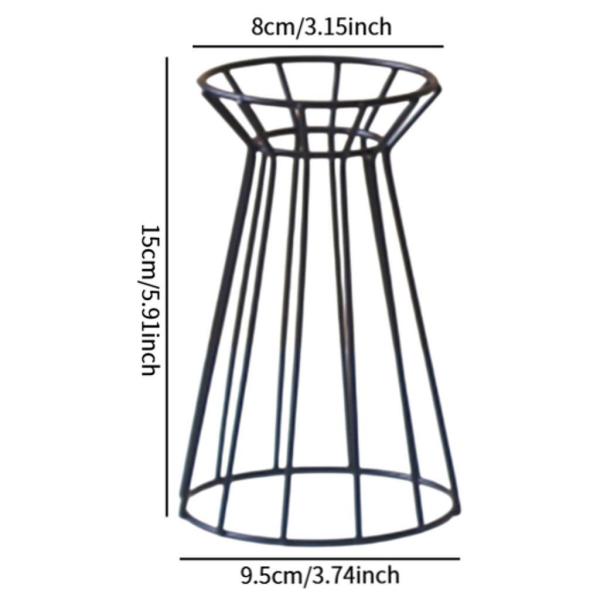 エアプラントホルダー ウェディングフラワースタンド 婚約記念日のお祝い用 ブラック