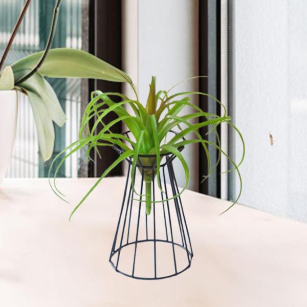 エアプラントホルダー ウェディングフラワースタンド 婚約記念日のお祝い用 ブラック