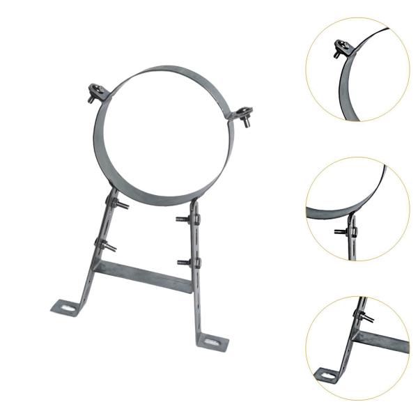 煙突パイプ壁ストラップ スプリットリングハンガー 屋外屋内煙突パイプホルダー 直径18cm