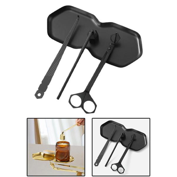  キャンドル ツール キット デコレーション ポータブル 再利用可能 キャンドル ウィック ディッパー ツール ブラック