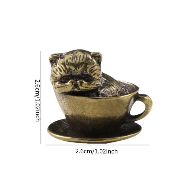コーヒーカップ ペット彫刻 アンティーク工芸品 銅ペンダント テーブル オフィス ホーム コーヒーカップ 犬用