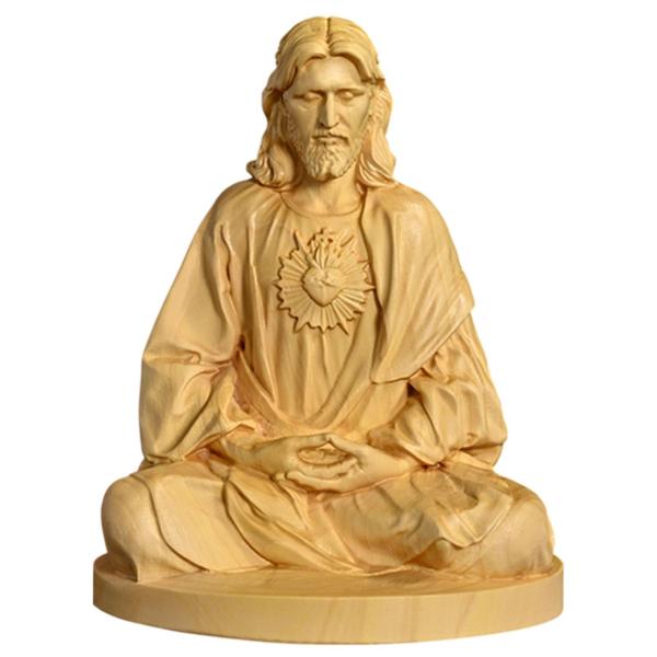 木製置物イエス像装飾宗教コレクション彫刻飾り本棚新築祝い屋内デスク