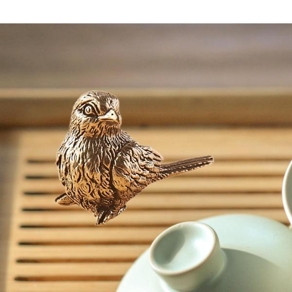 真鍮の雀の飾り小さな雀の像コレクション誕生日プレゼント手作りティーペット寮の本棚カフェホテルオフィス用