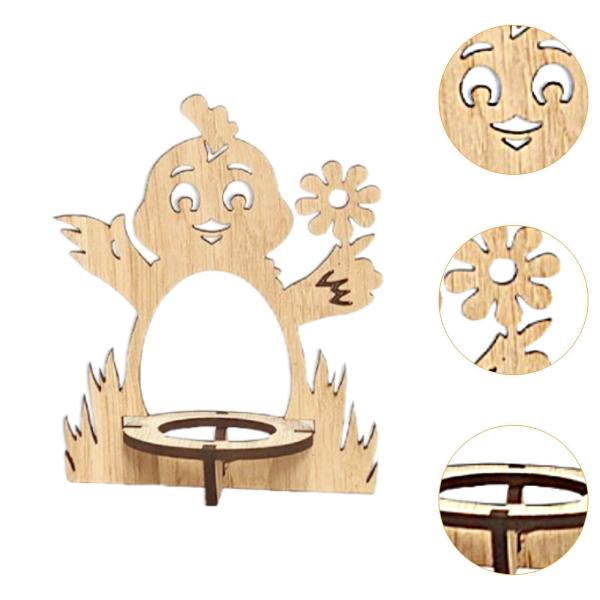 エッグラックホルダーギフト木製オーナメントイースターテーマ漫画 DIY 塗装クリエイティブディスペンサー収納ラック家庭用キッチン装飾 , チキン