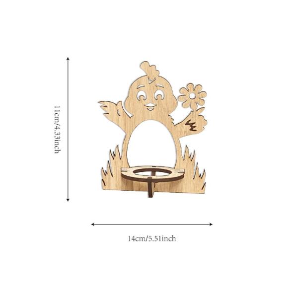 エッグラックホルダーギフト木製オーナメントイースターテーマ漫画 DIY 塗装クリエイティブディスペンサー収納ラック家庭用キッチン装飾 , チキン