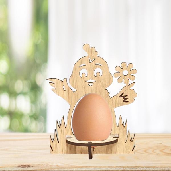 エッグラックホルダーギフト木製オーナメントイースターテーマ漫画 DIY 塗装クリエイティブディスペンサー収納ラック家庭用キッチン装飾 , チキン