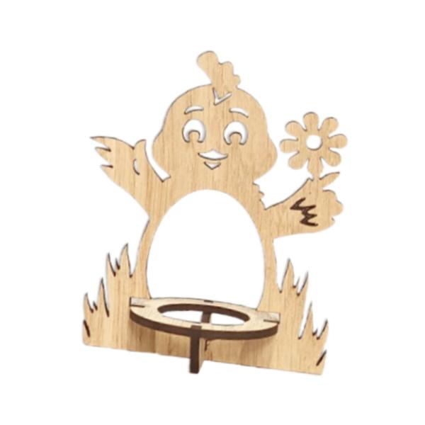 エッグラックホルダーギフト木製オーナメントイースターテーマ漫画 DIY 塗装クリエイティブディスペンサー収納ラック家庭用キッチン装飾 , チキン