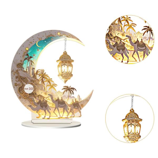 2D 月型アクリルサイン置物アクセント魅力的なアートワーク彫刻装飾リビングルームの本棚の装飾