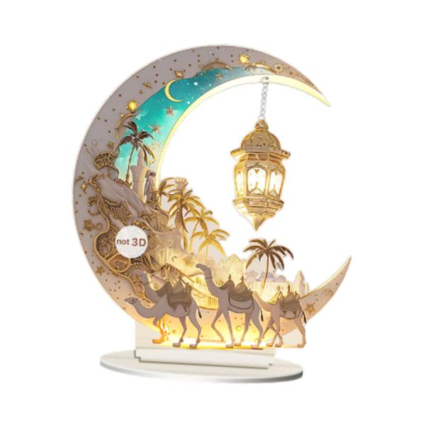 2D 月型アクリルサイン置物アクセント魅力的なアートワーク彫刻装飾リビングルームの本棚の装飾