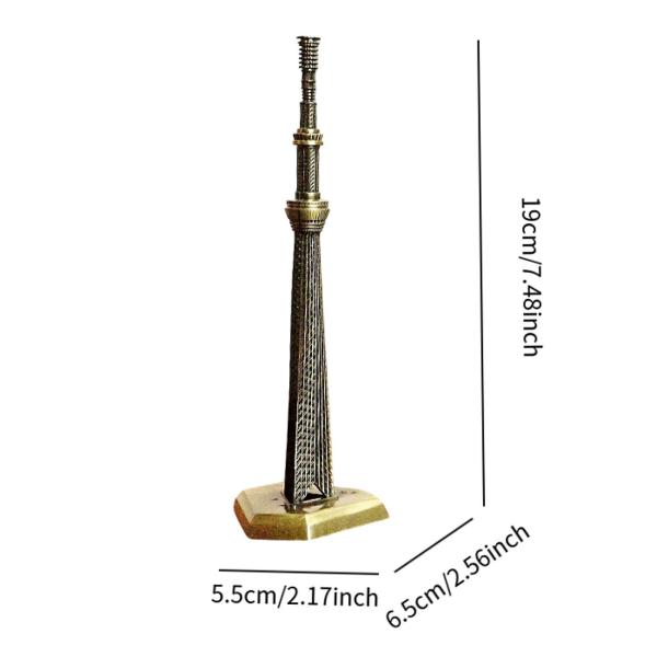 東京スカイツリーモデル7.5インチ手工芸装飾ホームギフト用お土産彫刻リビングルームウェディングディスプレイケース