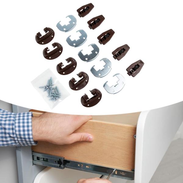 引き出しトラックスライドキット5セットインストールできるコマーシャルスタイルドレッサー用の引き出し修理部品ナイトスタンド引き出しシステム