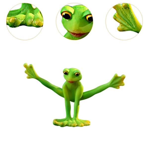 樹脂の置物収集可能なヨガカエル像を新生を駆り立てるデスクトップ廊下スタイル