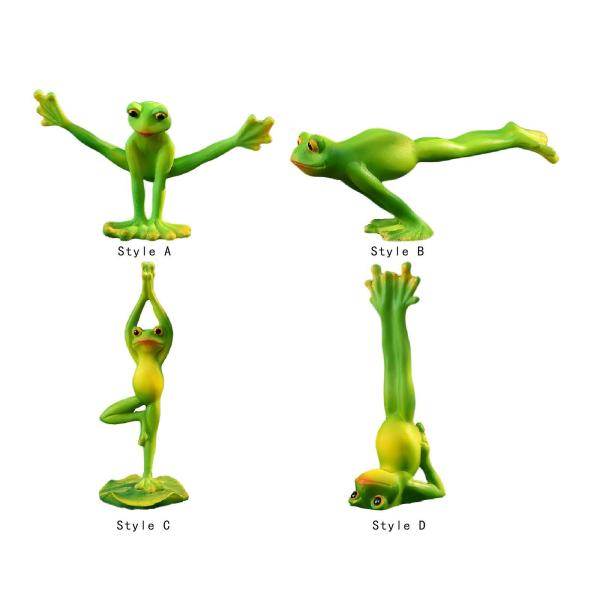 樹脂の置物収集可能なヨガカエル像を新生を駆り立てるデスクトップ廊下スタイル