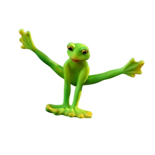 樹脂の置物収集可能なヨガカエル像を新生を駆り立てるデスクトップ廊下スタイル