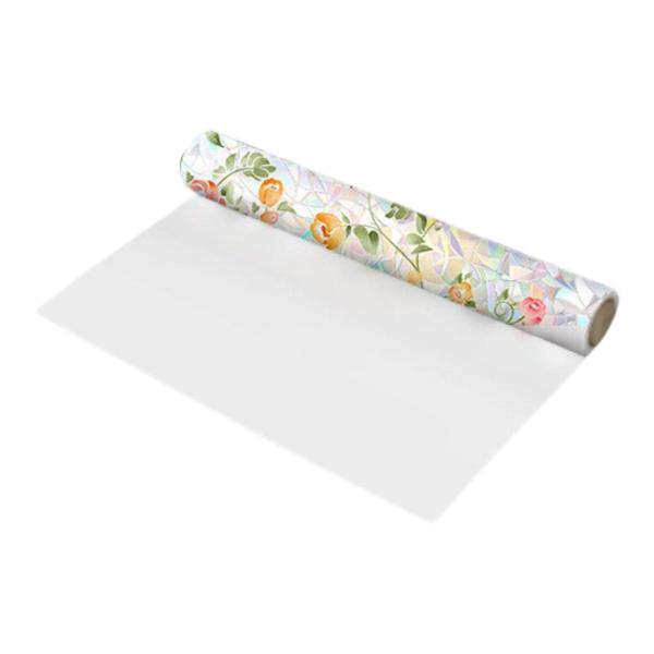 花のデカールウィンドウプライバシーフィルムキッズルームのための再利用可能な多用途カラフル40x100cm