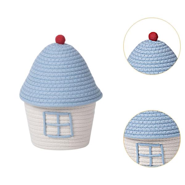 メイクアップ収納バスケット キャビネット用家庭用品オーガナイザー 家庭用化粧品 ブルー&ホワイト