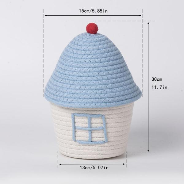 メイクアップ収納バスケット キャビネット用家庭用品オーガナイザー 家庭用化粧品 ブルー&ホワイト