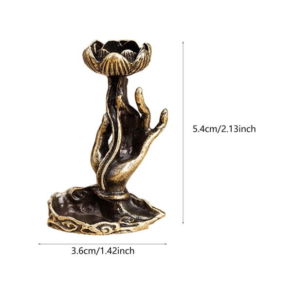 逆流香炉 滝ヨガ瞑想スティックコーン香立て 蓮の花付き 5.4x3.6cm