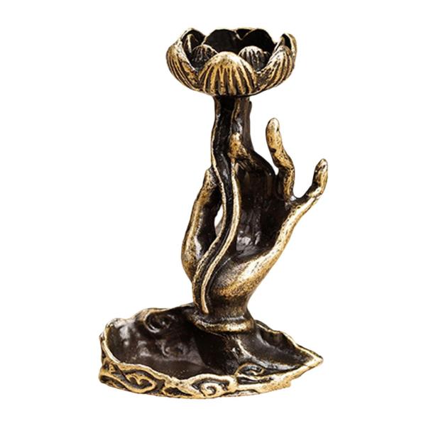 逆流香炉 滝ヨガ瞑想スティックコーン香立て 蓮の花付き 5.4x3.6cm
