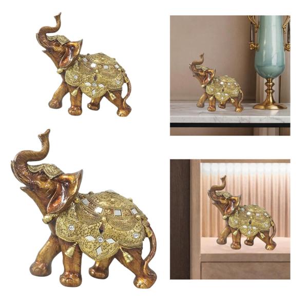 象の像コレクションギフト卓上装飾キャビネットリビングルーム棚小