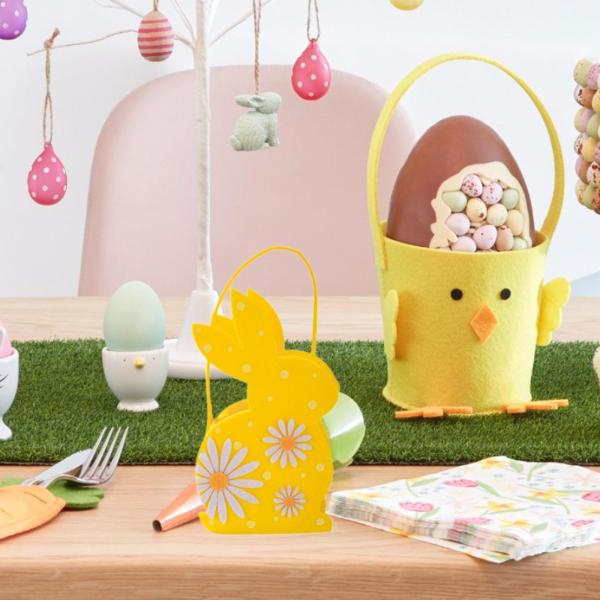 イースターバニーバッグ 再利用可能なトートバッグ 結婚式 ショッピング 家族の集まりの記念品 イエロー